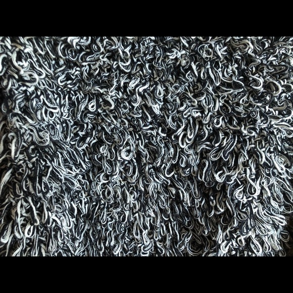 For Love and Lemons Knitz Joplin Shaggy Gray Black Fuzzy Sweater Pullover XS EUC - Picture 9 of 12